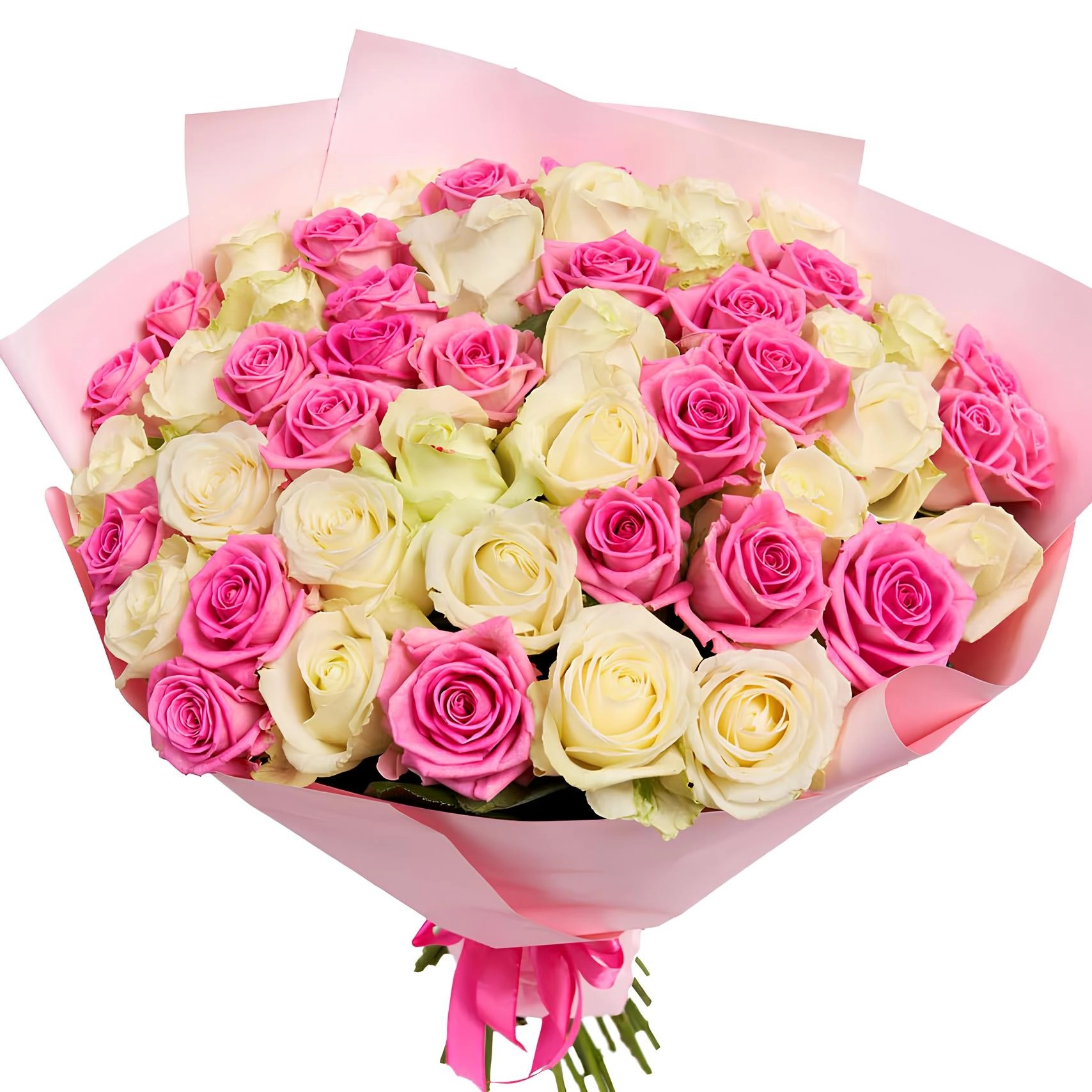 Pink And White Güller Buketi