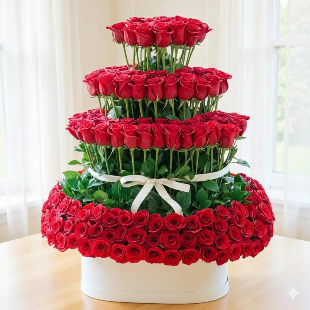 Luxury Box Dev Kırmızı Güller