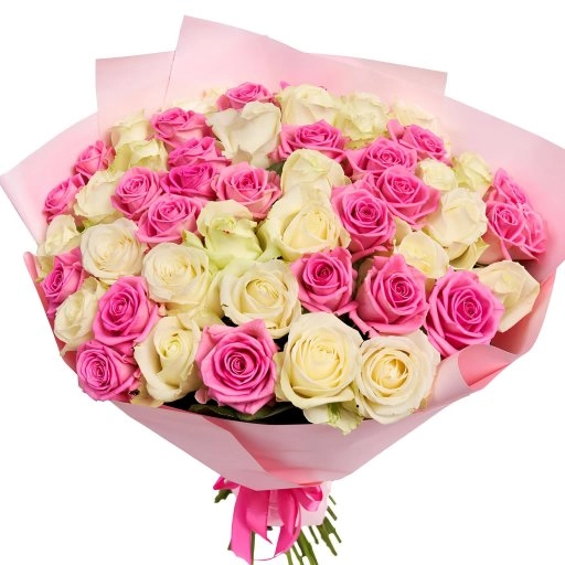 Pink And White Güller Buketi