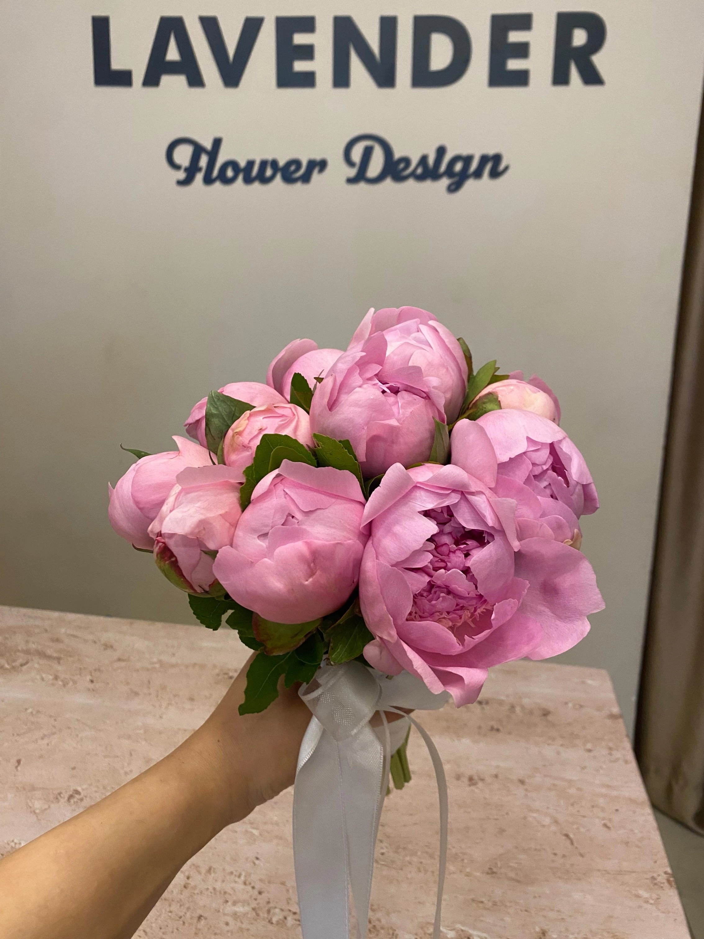 Pembe Şakayık Gelin Buketı