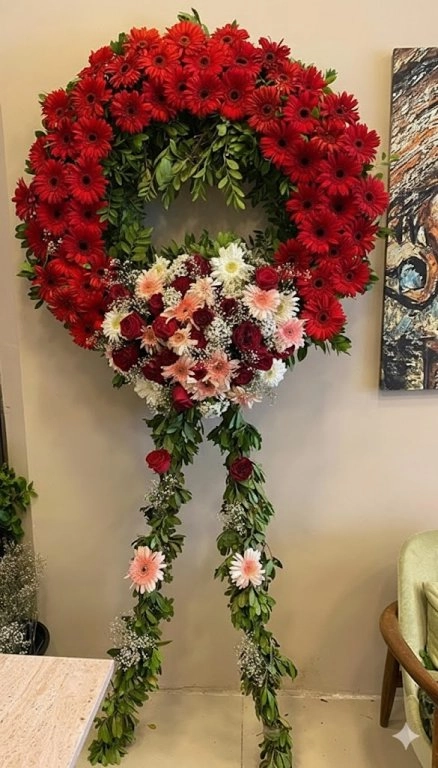 Renkli Cenaze Çelenk