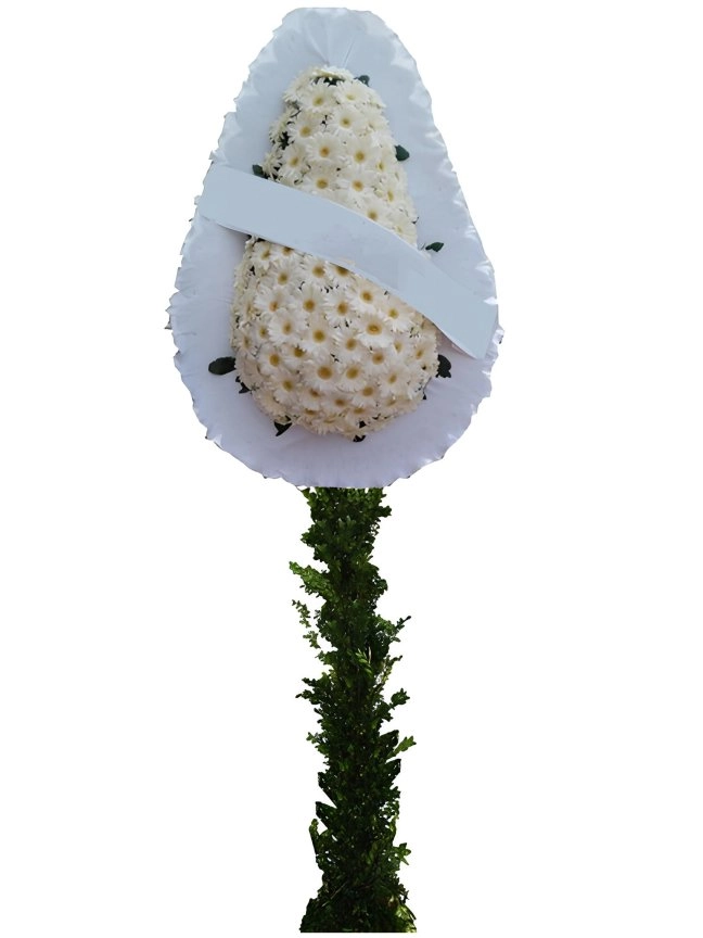 Tek Katlı Beyaz Çelenk