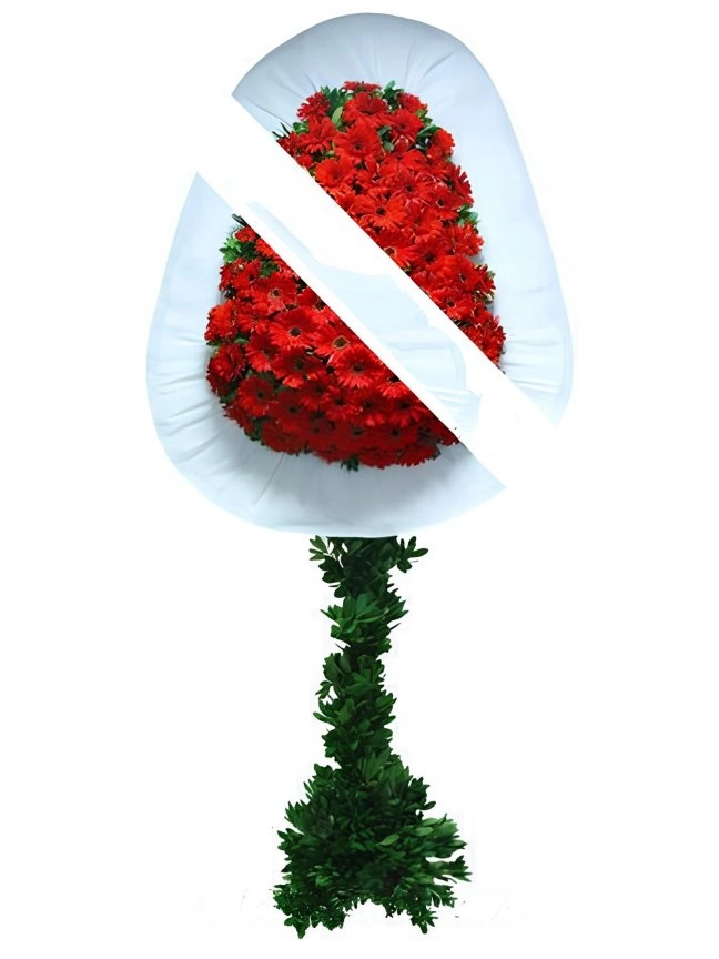 Tek Katlı Kırmızı Çelenk